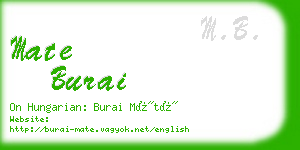 mate burai business card